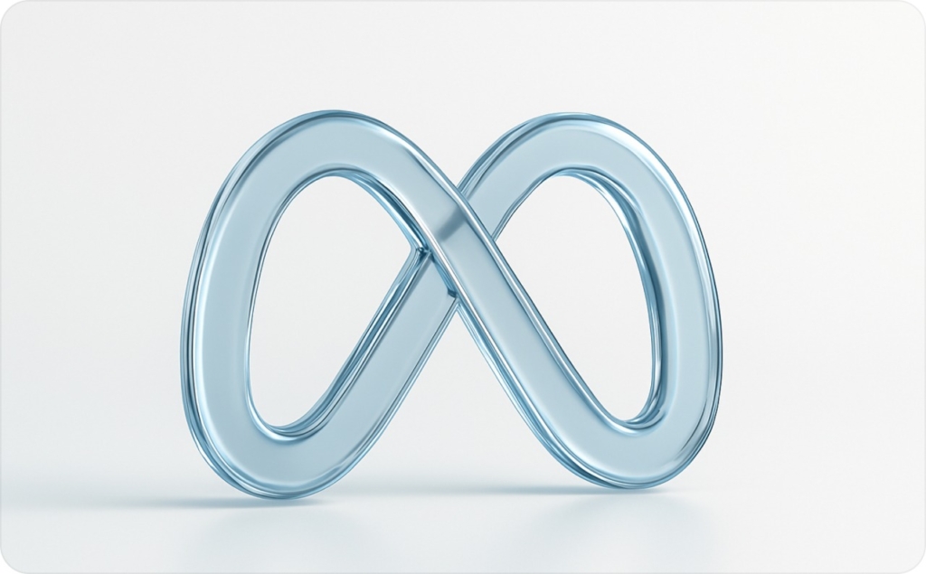 Meta logo on white background