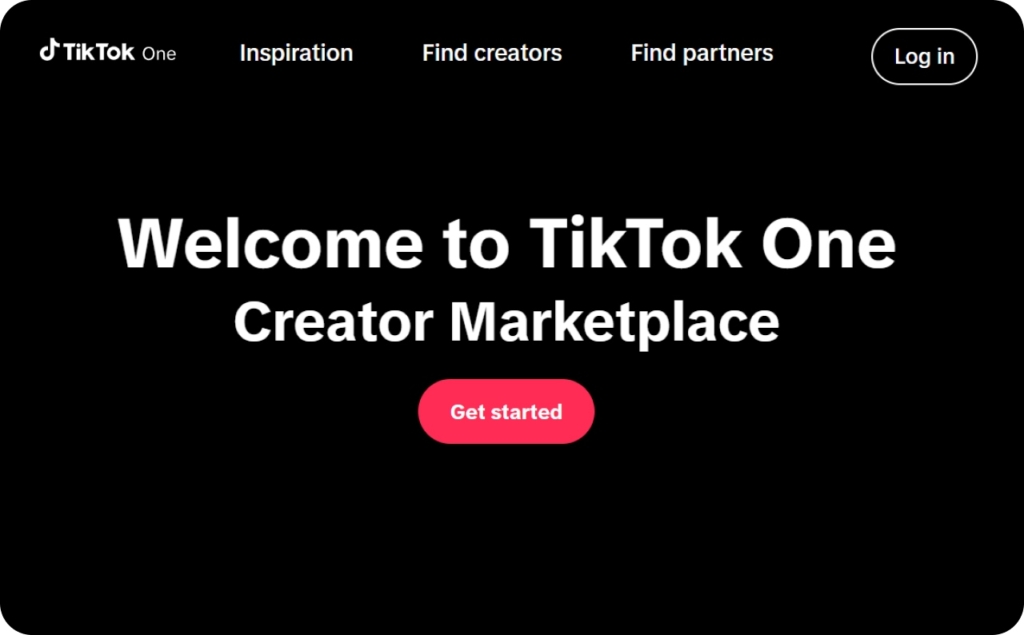 Screenshot of Tik Tok One homepage