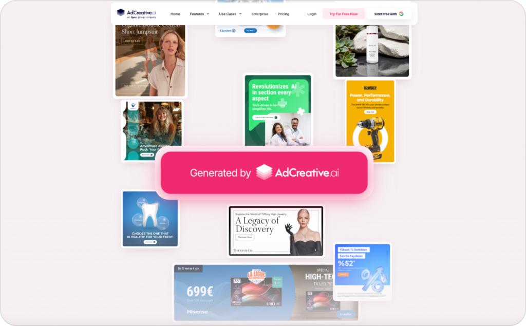 AdCreative landing page
