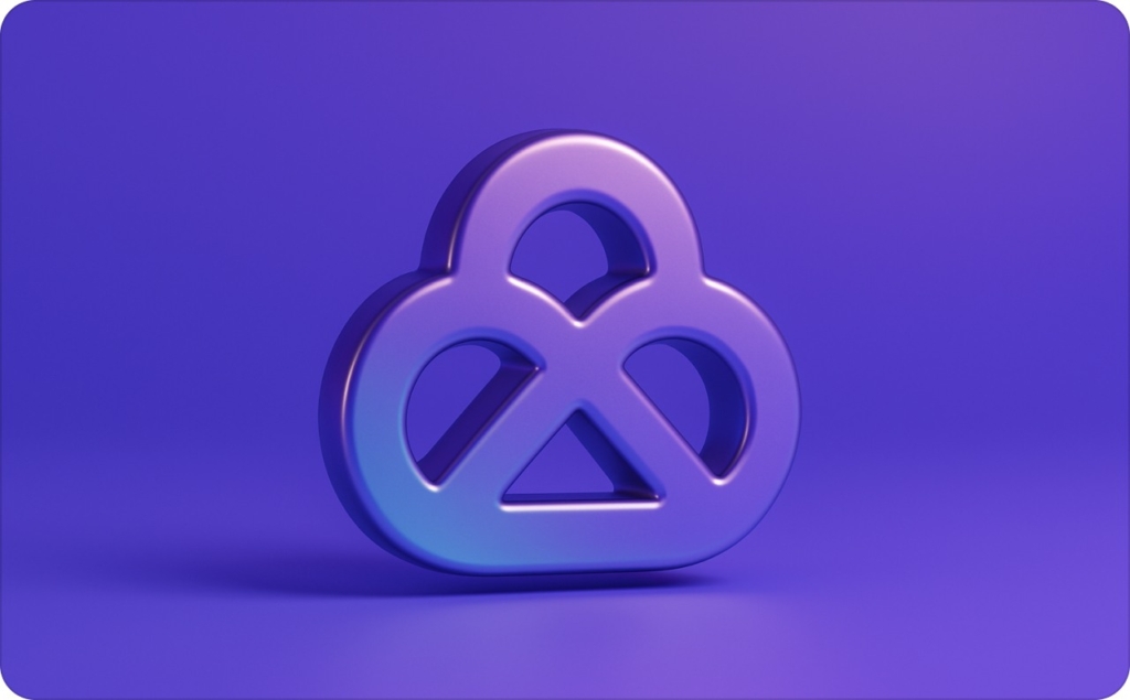 Purple symbol on purple background