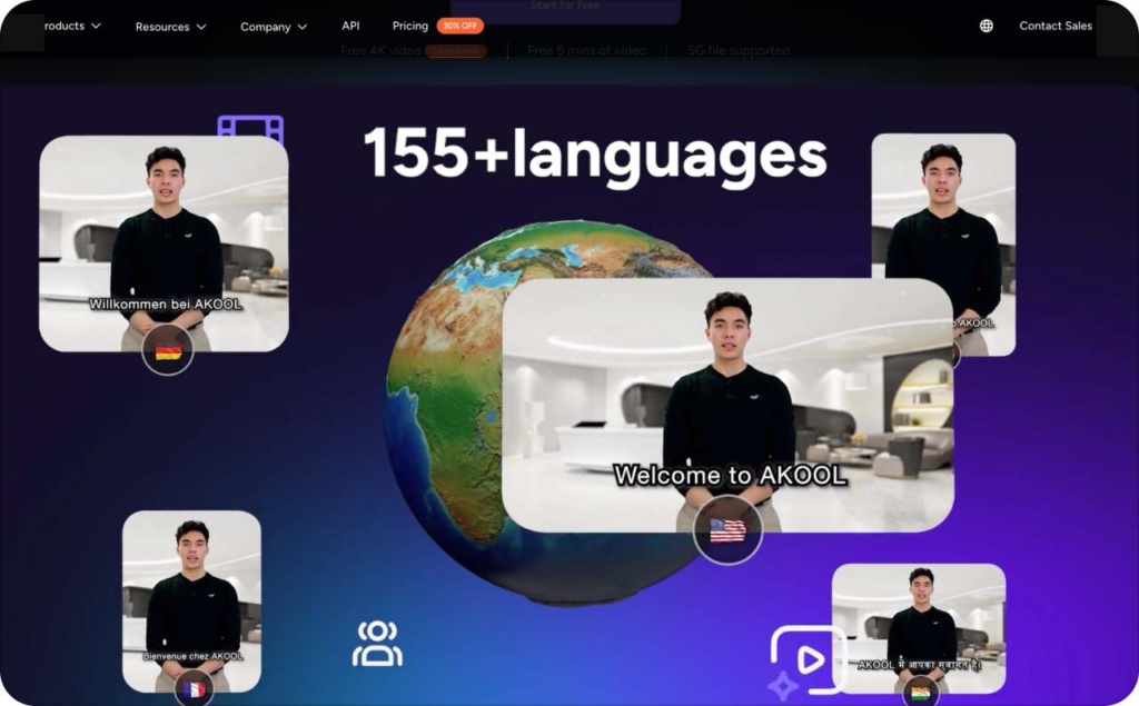 Akool multilingual video translator