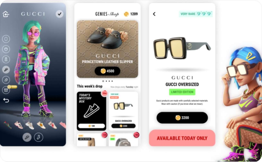 Gucci board in collaboration with genies