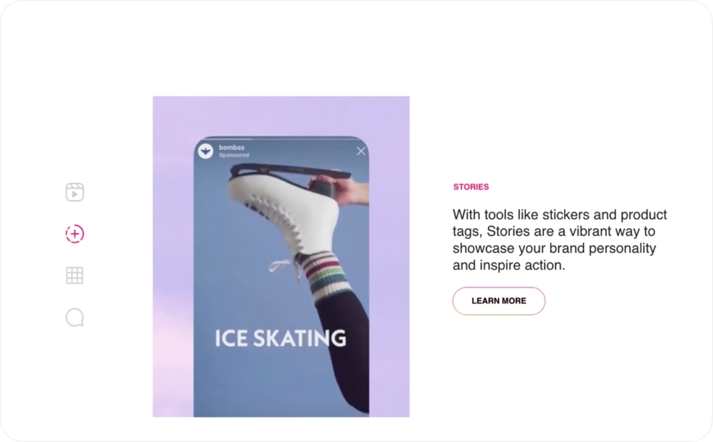 Facebook Instagram business landing page