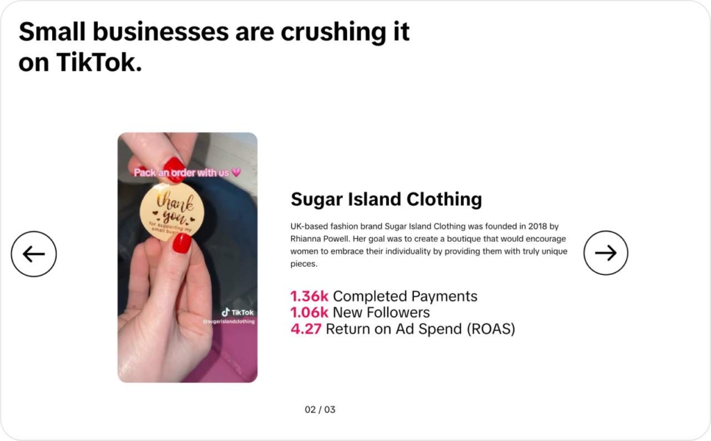 TikTok Ads Manager page