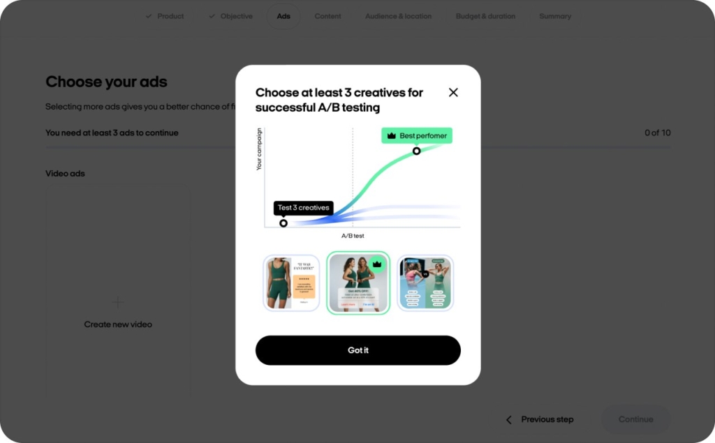 Zeely AI A/B testing