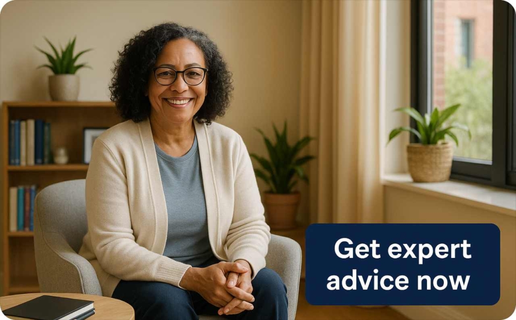 Psychologist advertisement with CTA