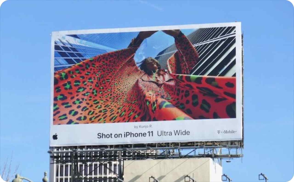 Iphone billboard advertising