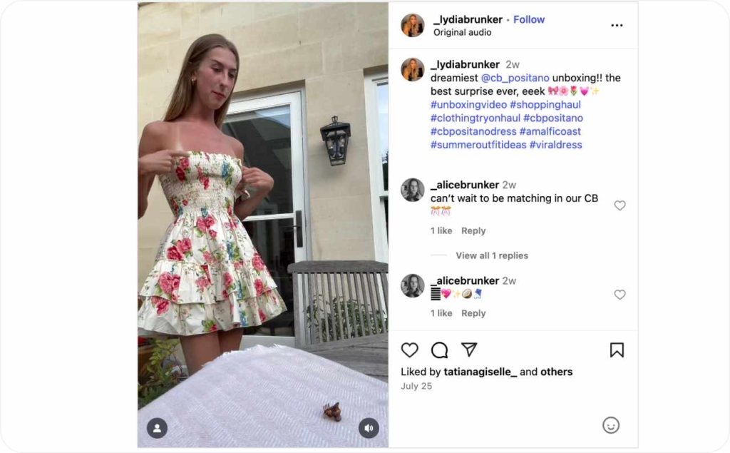 CD Positano testimonial