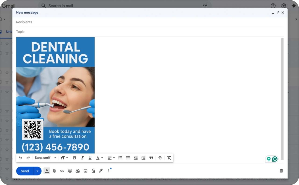 Direct mail dental ad