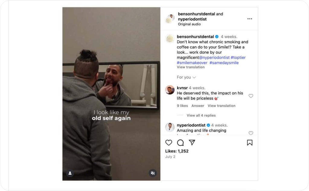 @beensonhurstdental Instagram post