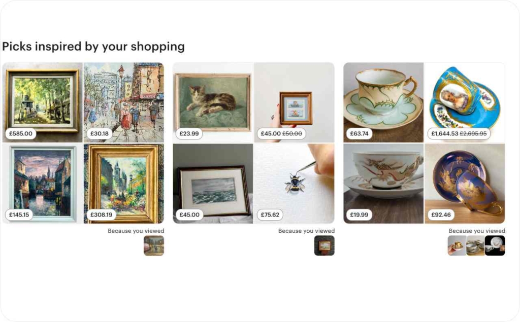 Etsy dynamic personalization engine