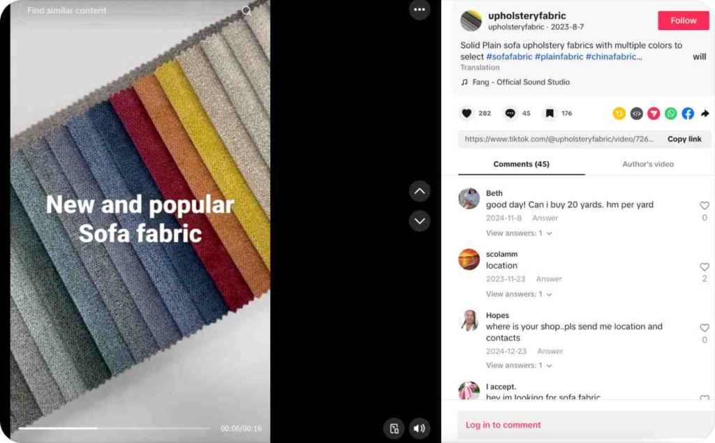 @upholsteryfabric on TikTok