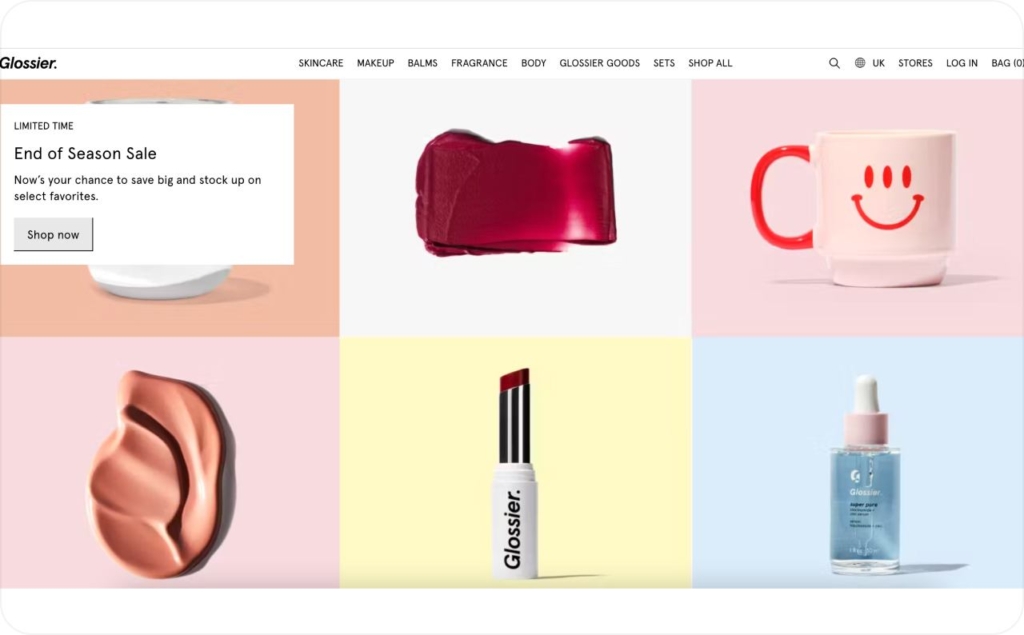 Glossier website