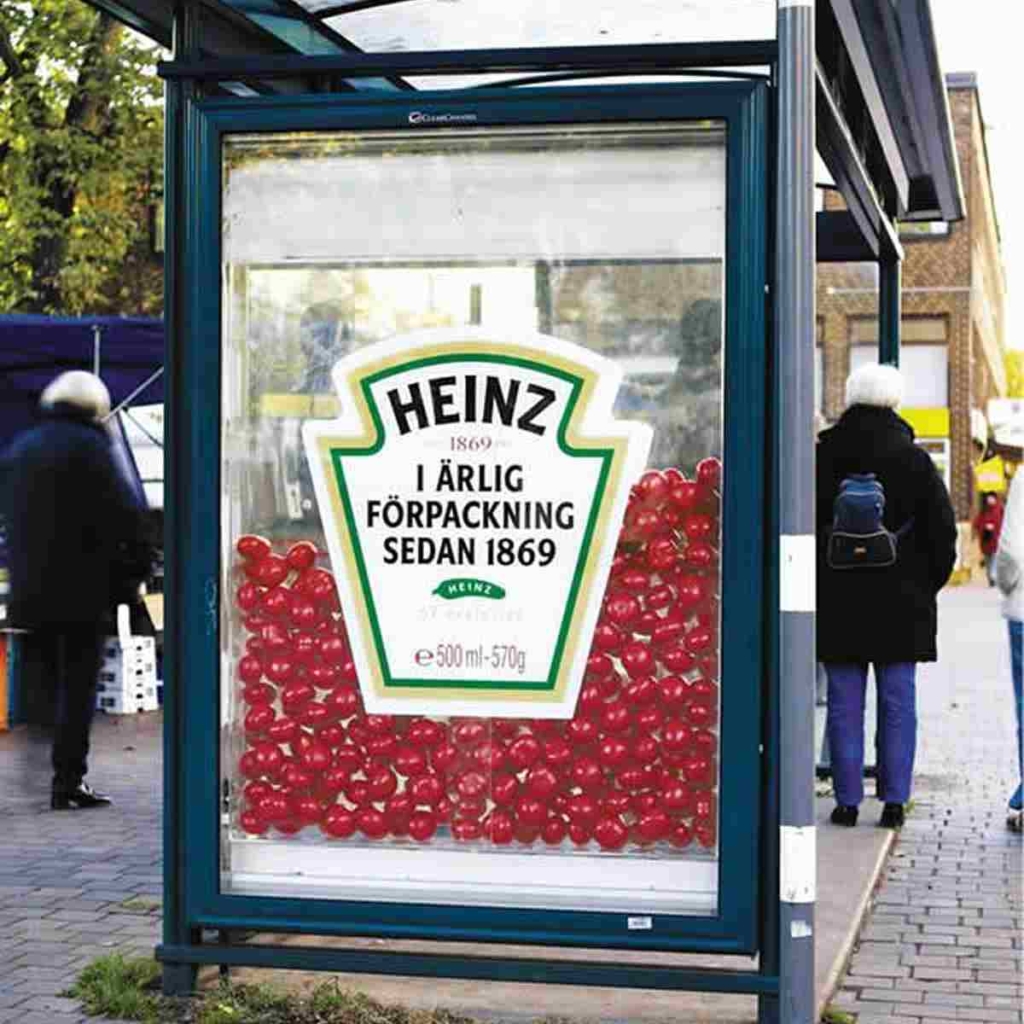 Heinz bus stop advertising