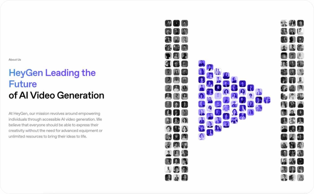 HeyGen landing page