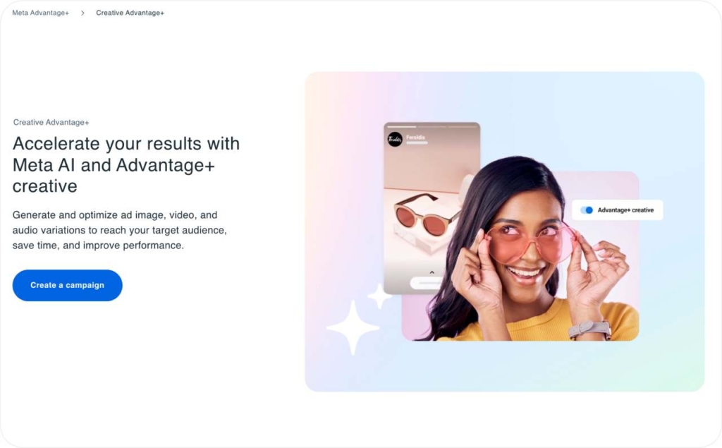 Meta predictive creative optimization