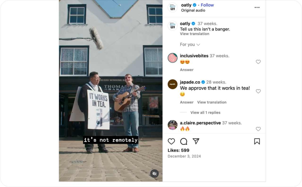 Oatly Instagram post