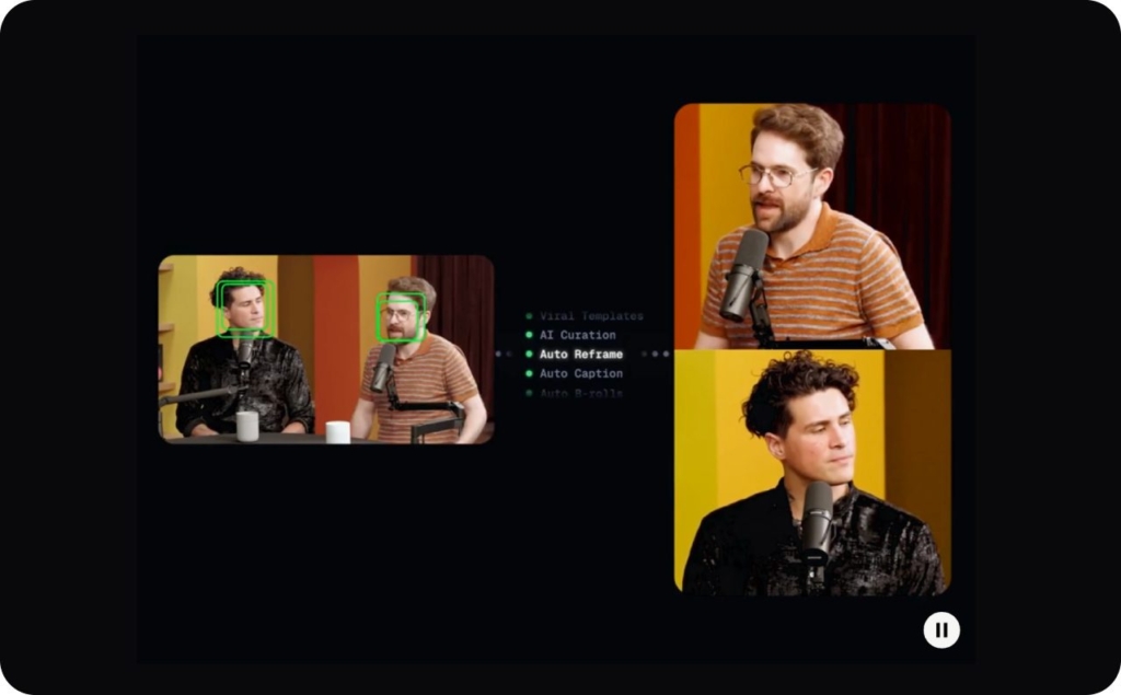 Opus Clip landing page