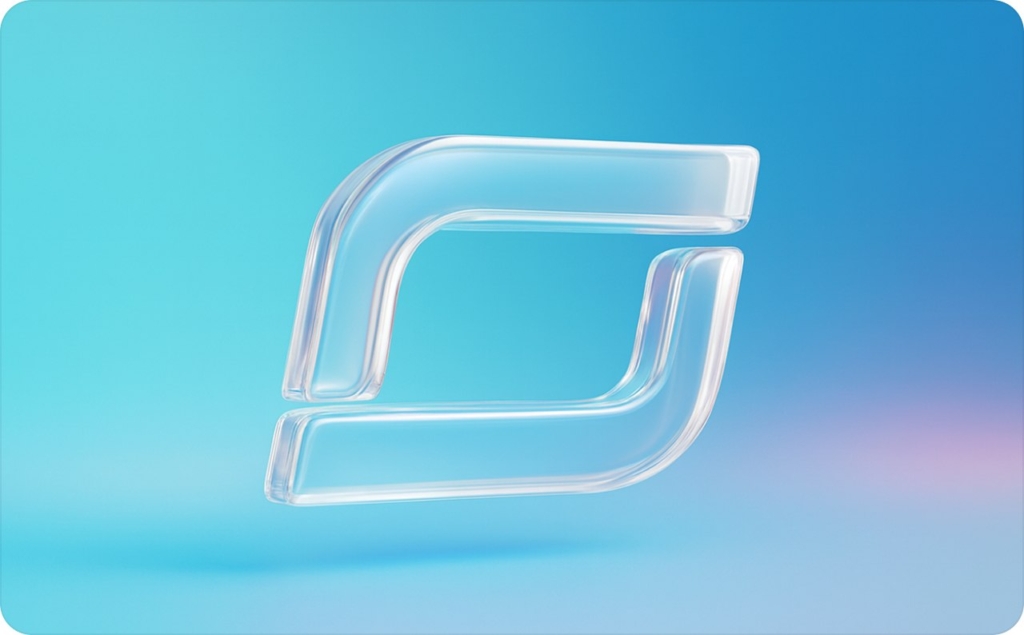 Synthesia logo on blue background