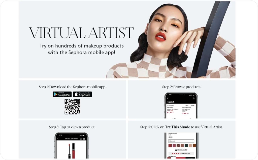 Sephora ''Swipe to Try'' campaign