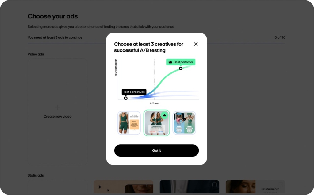 Zeely AI A/B testing