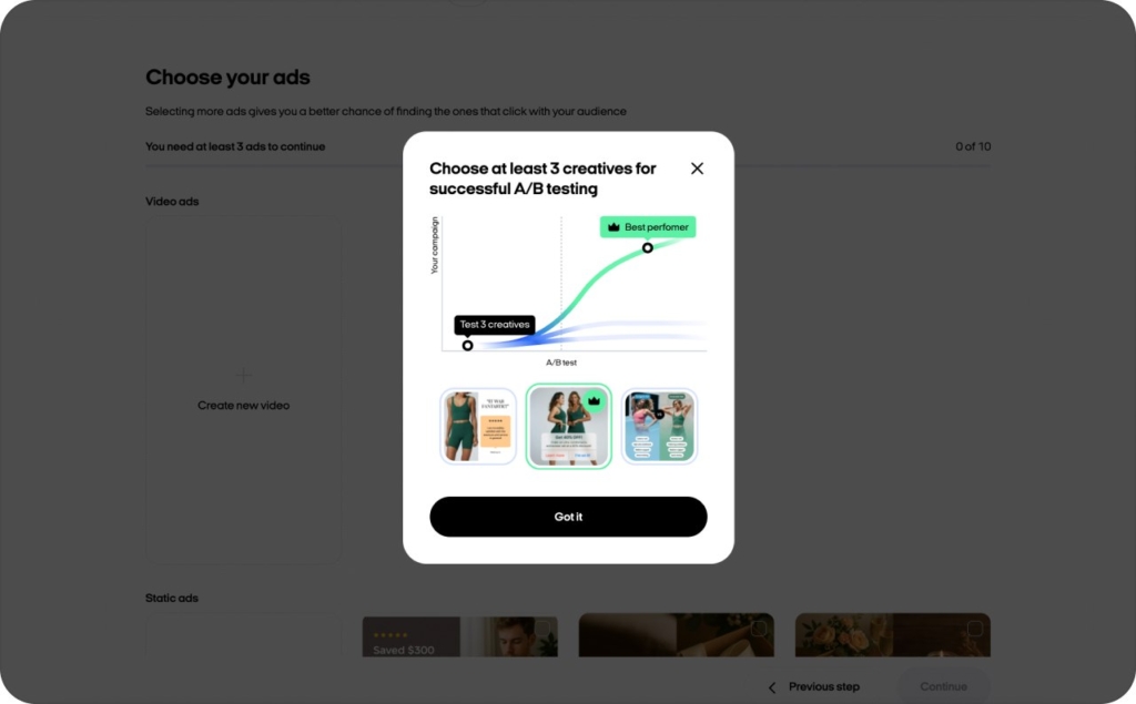 Zeely AI A/B testing