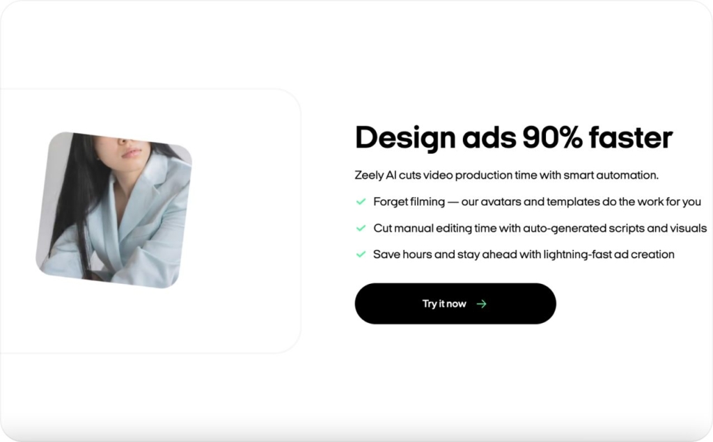 Zeely AI landing page