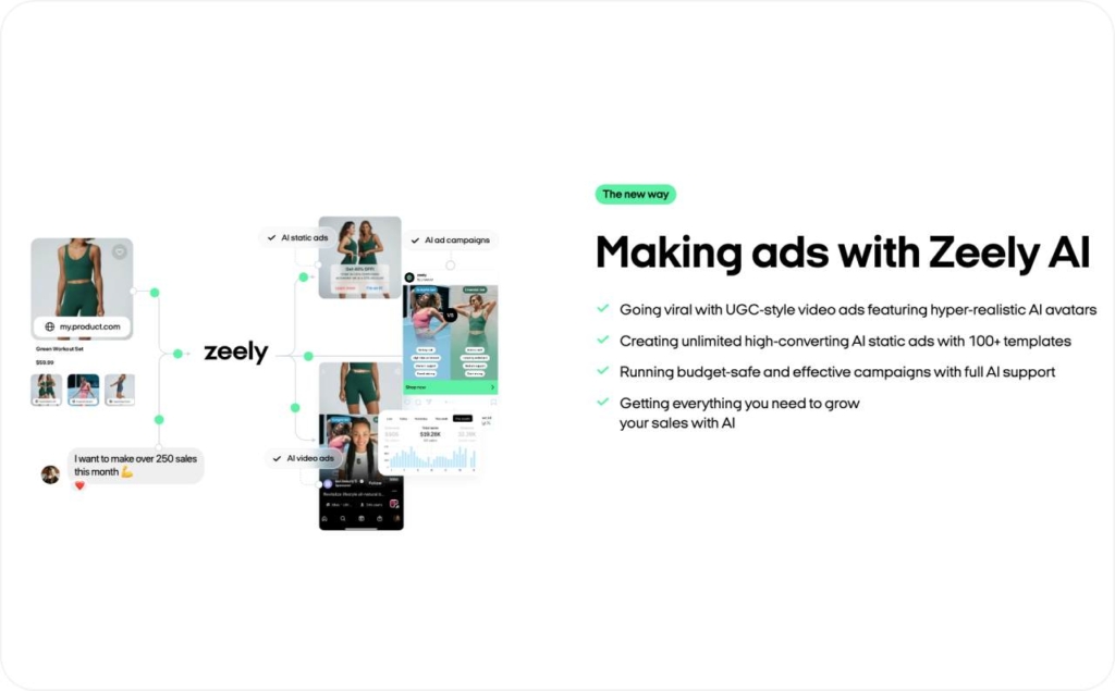 Zeely AI landing page