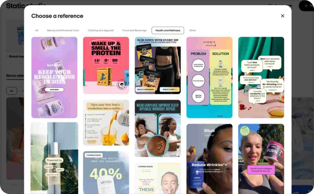 Zeely AI web studio templates