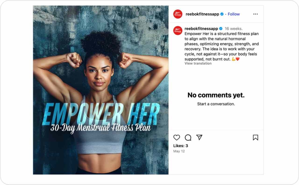 @reebokfitnessapp on Instagram