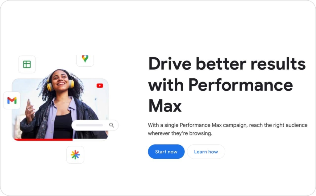Google Performance Max landing page