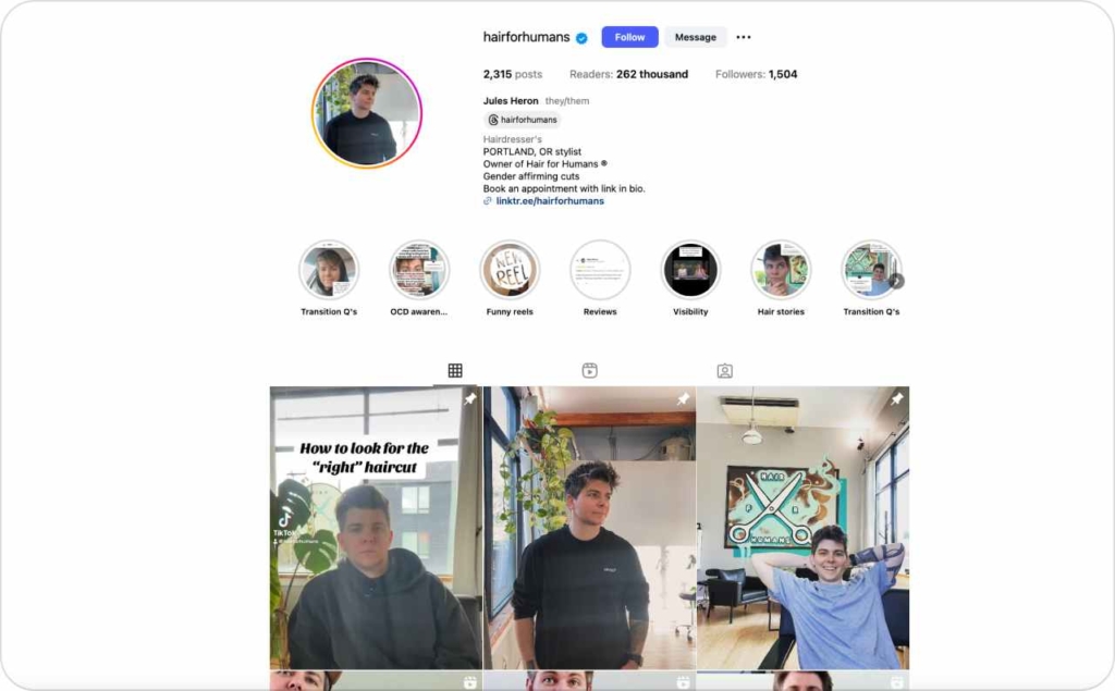 @hairforhumans on Instagram