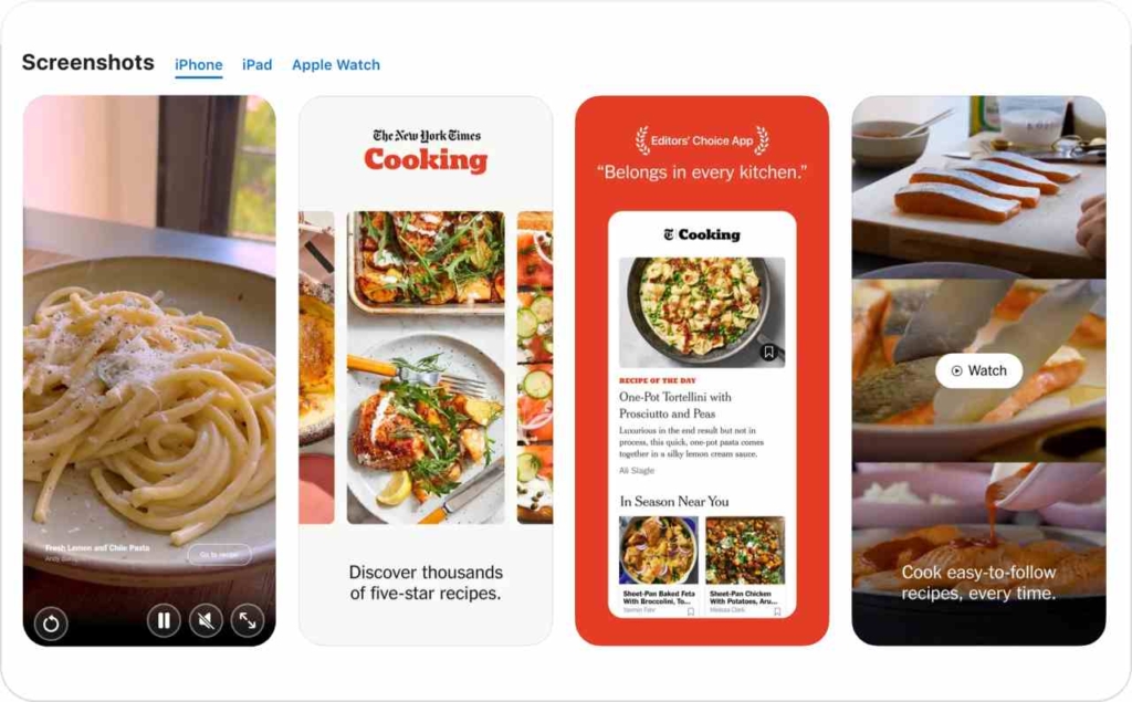 NYT Cooking app