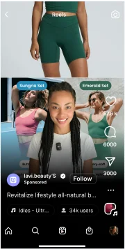AI-generated UGC video ad with avatar and product showcase